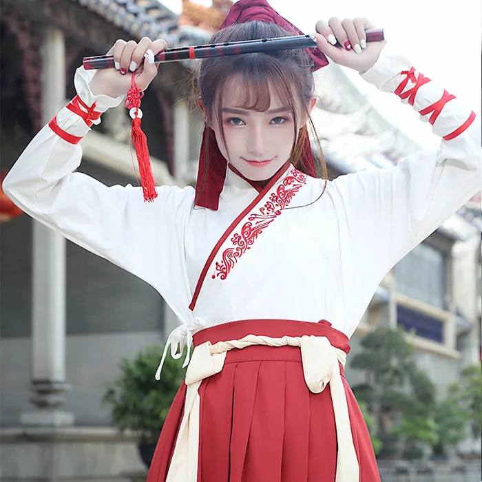 Традиционный костюм Hanfu в китайском стиле для весны и осени взрослых студенток