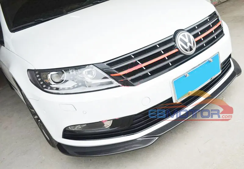 Неокрашенные волокна стекло передний спойлер для VW Passat CC 2013-2015 V079F | Автомобили и