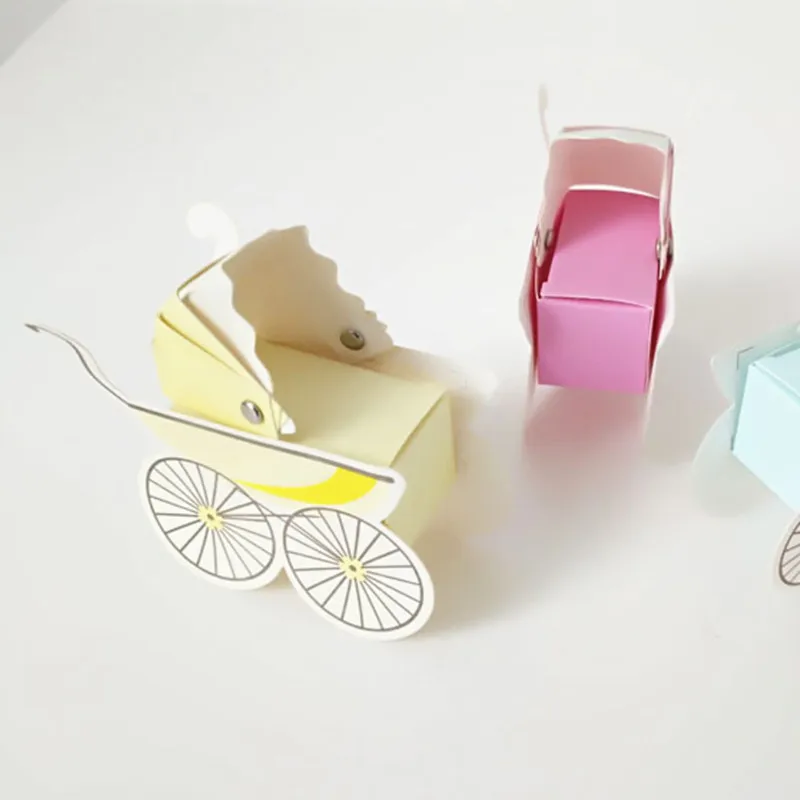 Картонная коробочка для детской коляски 50 шт. Подарочная коробка конфет на день