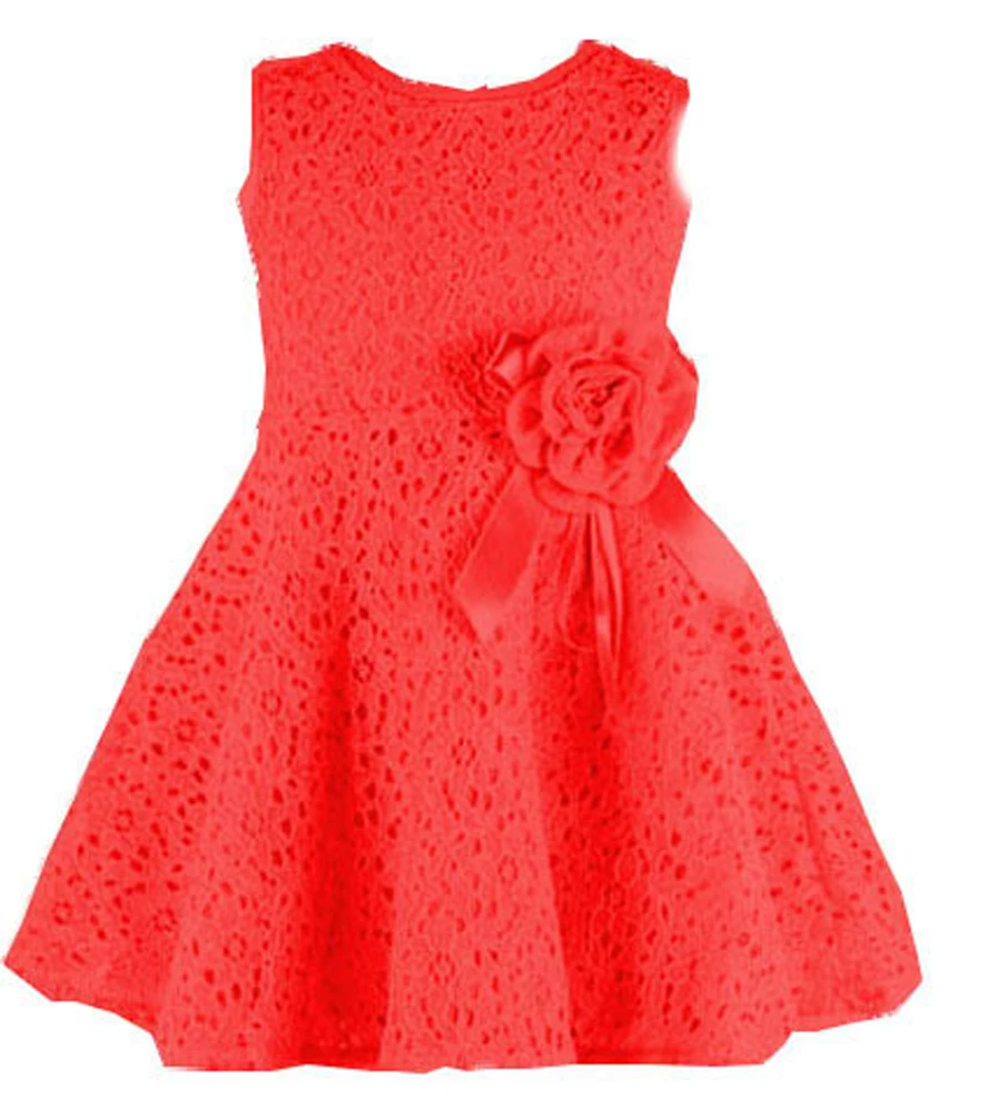 2019 Summer Girls Dresses Fashion Priceness Dress Cute Sleeveless Pink Lace Kids Baby Flower Children Clothes | Детская одежда и
