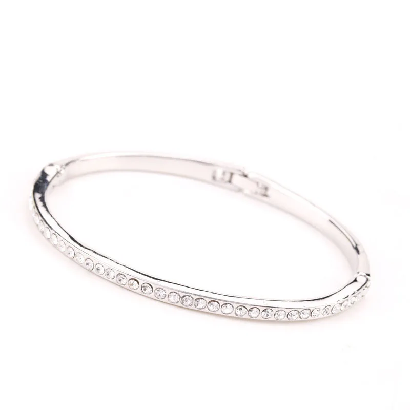 BGG New Elegant Women Bangle Wristband Crystal Bracelet Cuff Bling Lady Gift Bracelets &amp Bangles | Украшения и аксессуары