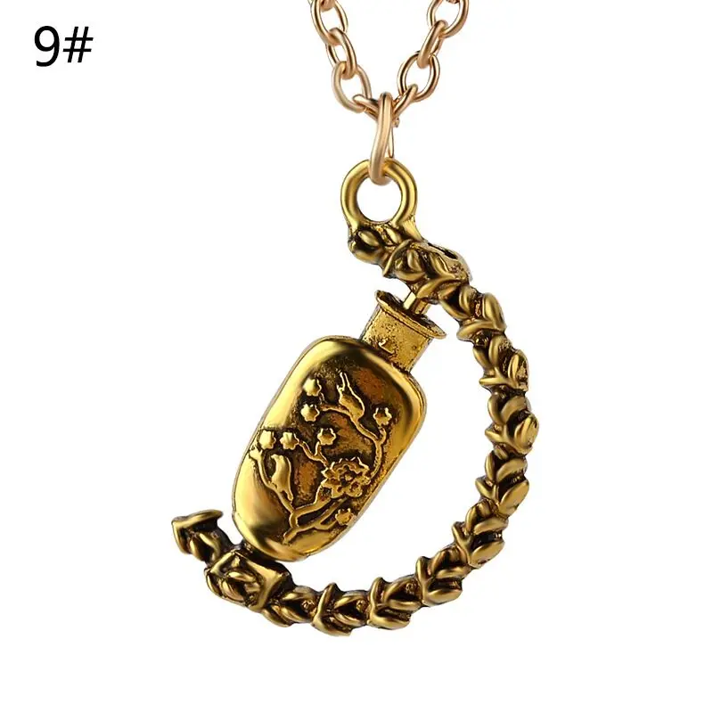 wholesale 45p Argent alloy lace rotatable rotation whirl Rotating Bottles of plum Blue and white porcelain vase pendant necklace | Украшения