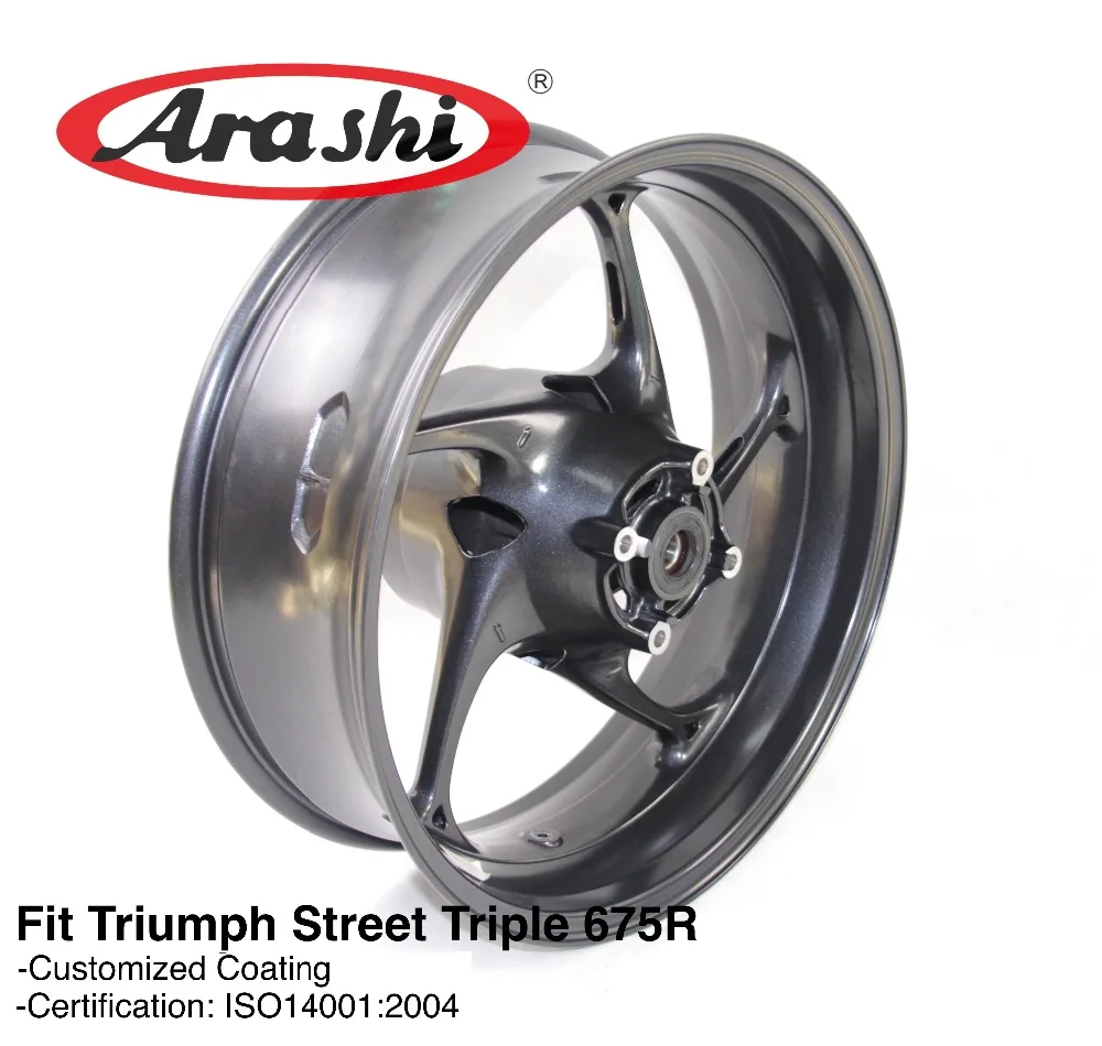 Обод заднего колеса Arashi для Triumph Street Triple 675 R 675R 2013 2014 2015 аксессуары черного и