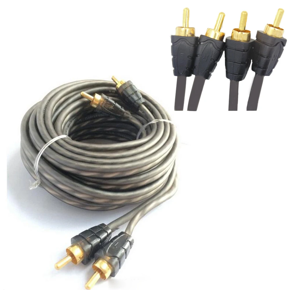Аудиокабель для большинства автомобилей 5 м 12 В в RCA кабель питания провод