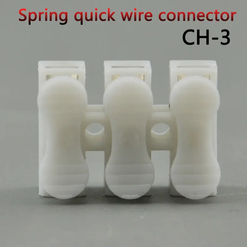 10 шт. быстроразъемные клеммы для кабеля|spring connector|wire 3 pinconnector press |