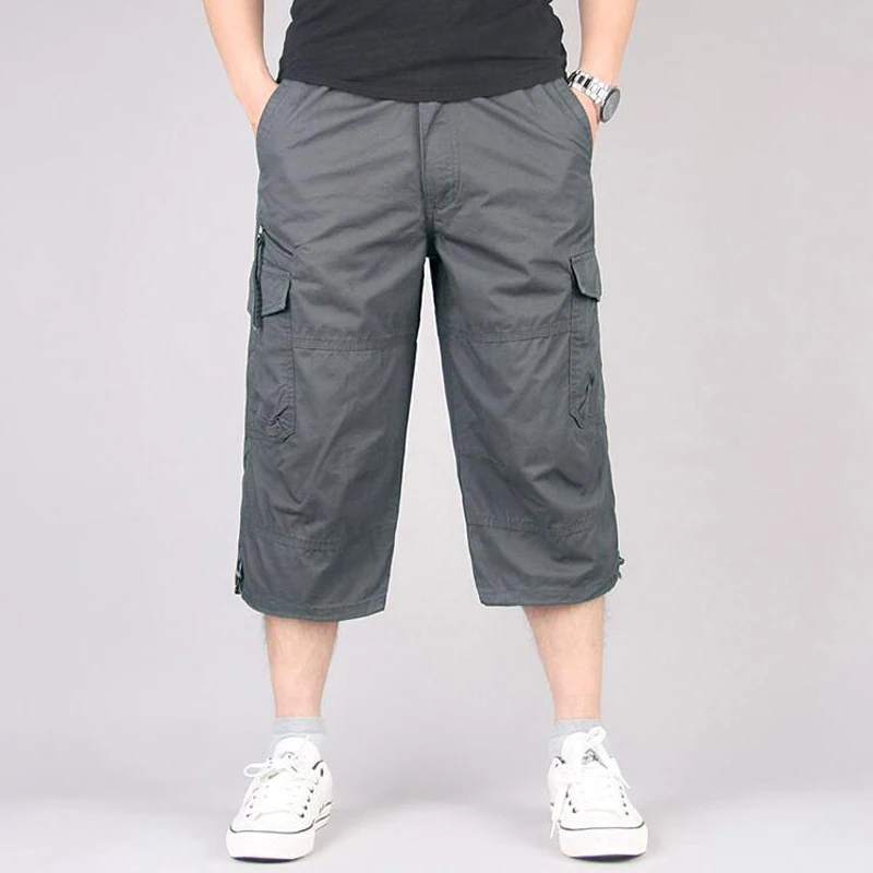 Шорты мужские свободного покроя повседневные укороченные штаны с карманами