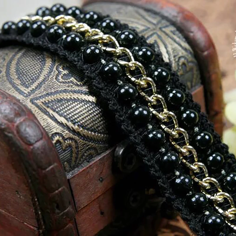 Black and white diy collar Handmade pearls Clothing accessories Beaded laces Clothes leader clothing | Дом и сад