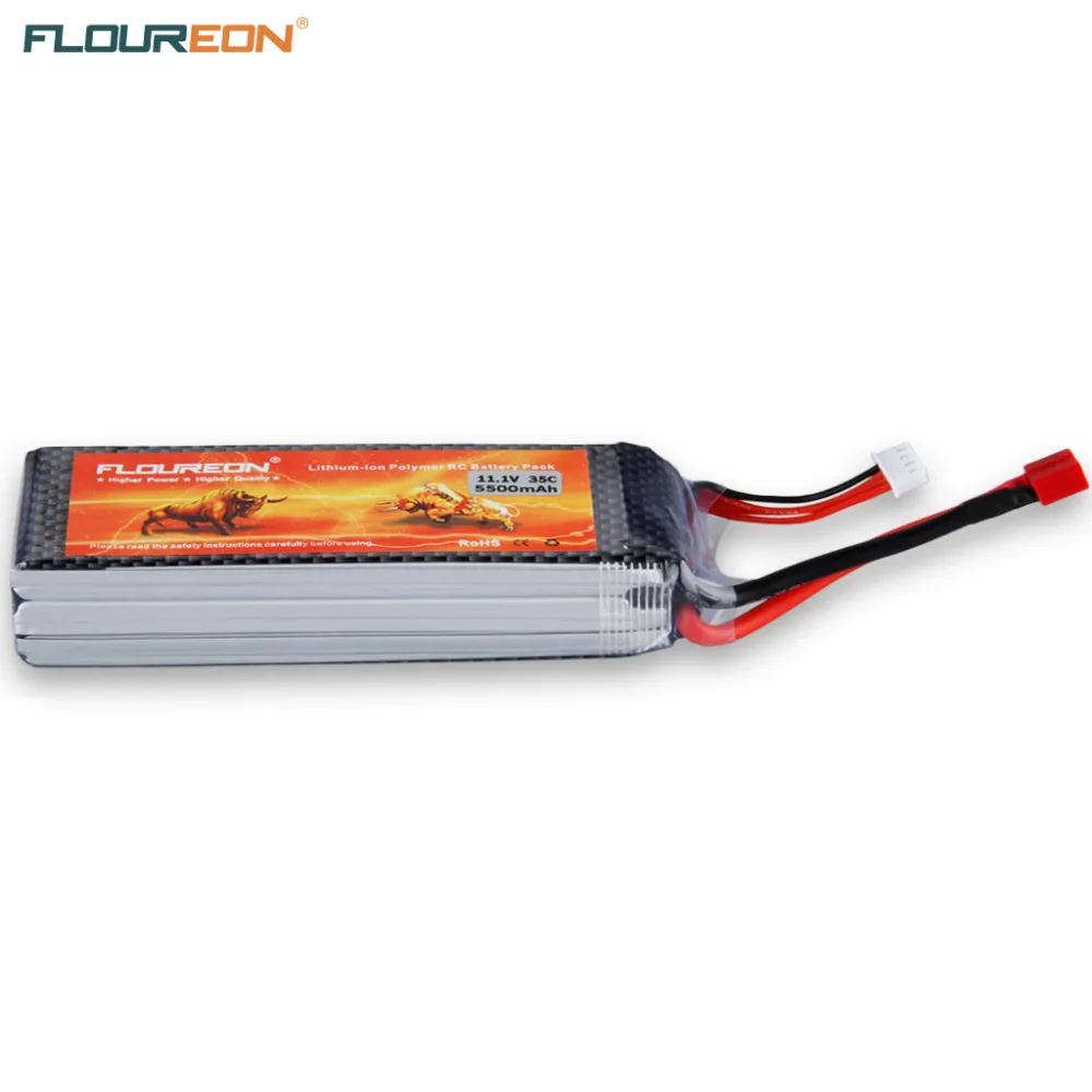 FLOUREON 11 1 В 5500 мАч 35C 3S Lipo батареи Deans T Plug для RC вертолет самолет автомобиль Грузовик