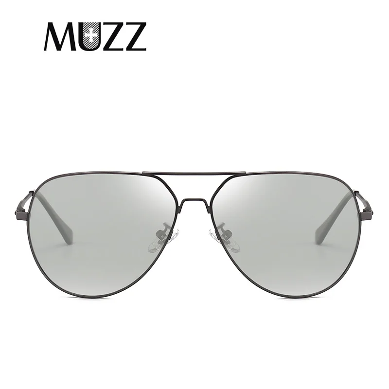 MUZZ 2018 поляризованные очки хамелеоны новые солнцезащитные в металлической оправе