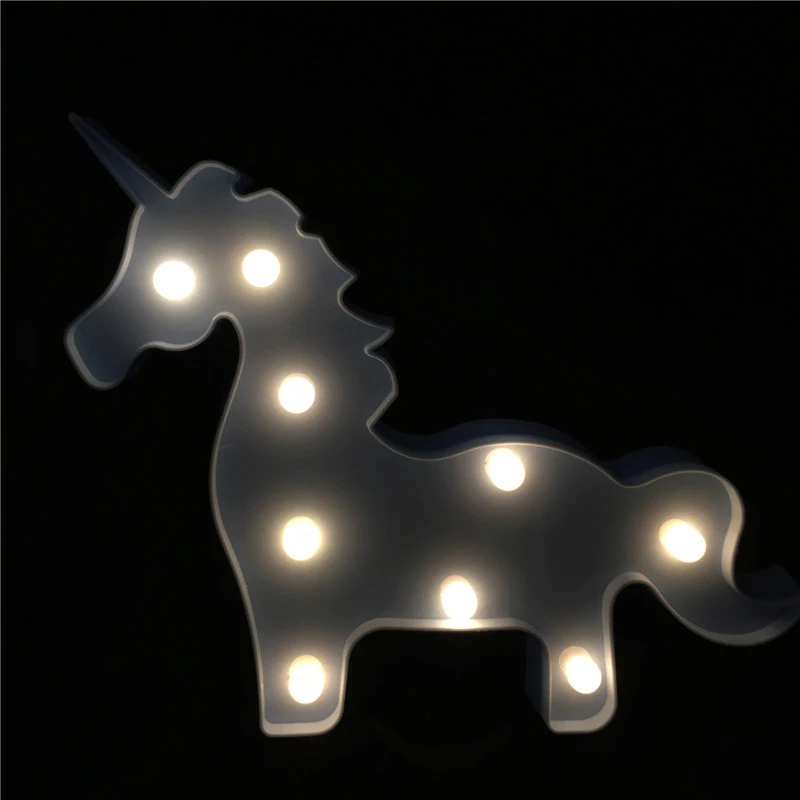 Leedome Единорог светодиодный 3d ночник Новинка LED лампа AA Батарея ночные светильники