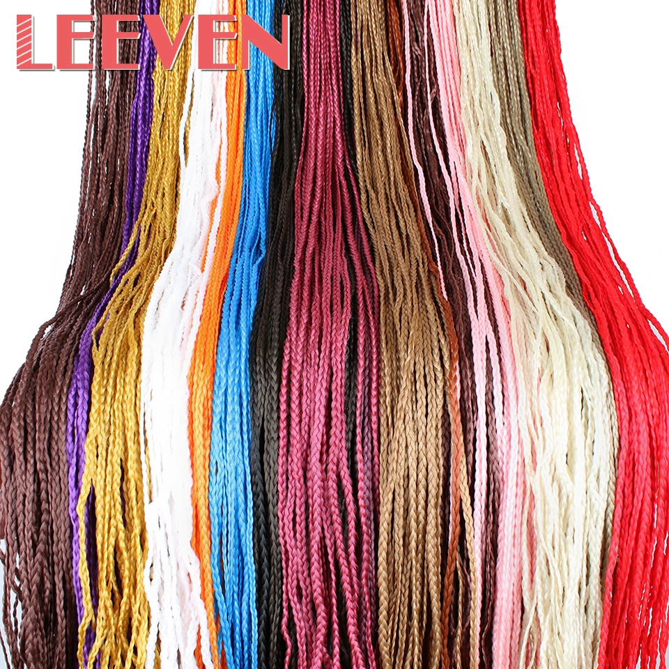 Leeven, 28 дюймов, косички, длинные, цветные, синтетические, Zizi Box, косички, вязанные, для наращивания волос, розовые, фиолетовые, 45 г