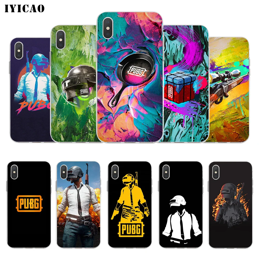 IYICAO PUBG игровой Мягкий силиконовый чехол для телефона iPhone X XR XS MAX 6 6s 7 8 Plus 5 5S SE TPU