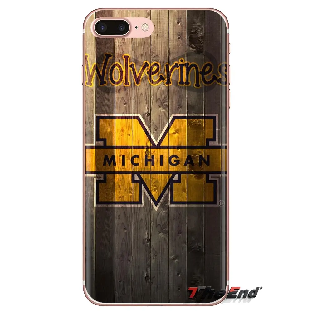 Soft Transparent Cases Go Blue Michigan Football M Logo For iPod Touch Apple iPhone 4 4S 5 5S SE 5C 6 6S 7 8 X XR XS Plus MAX |