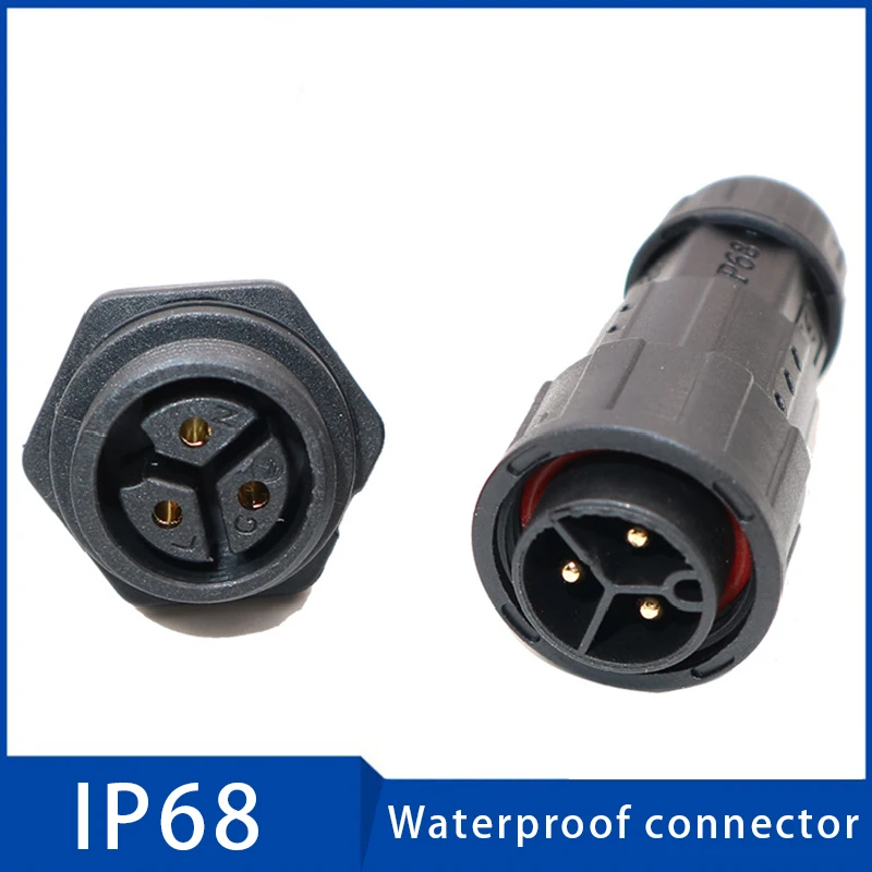 1 шт. 3-контактный IP67 Проводной Водонепроницаемый клеммный разъем 5-контактный
