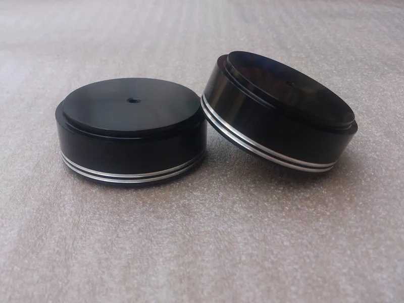

4pcs 58*22mm Black Full Aluminum Feet With Silver Lines For Amplifier Speaker