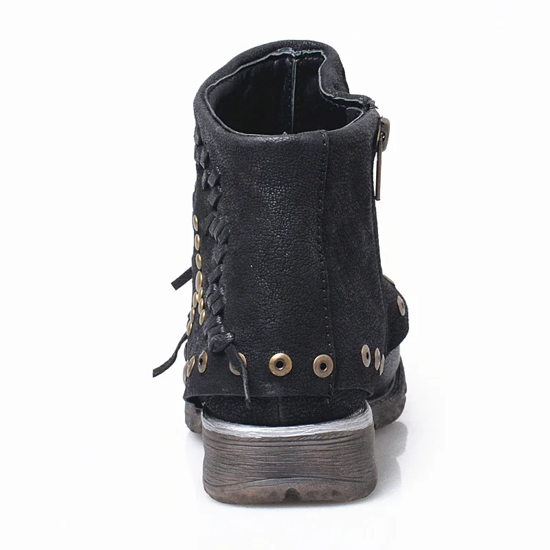 Женские черные ботинки Mabaiwan из натуральной кожи женские ботильоны для снега