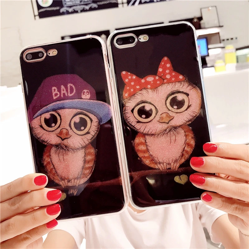 For Xiaomi Redmi Note 4 Case Cute Lovers Owl Fashion Glitter Shining Soft TPU Silicone Cover Phone |