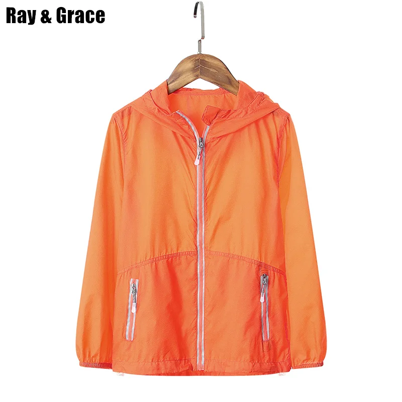 RAY GRACE Детская летняя ветровка куртка для мальчиков и девочек дорожная уличная