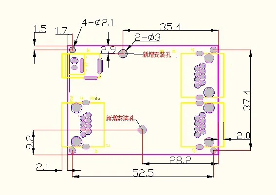 OEM    ,   - 10 / 100 /, 3  Ethernet,   lan,   pcb 3 rj45 5v 12vhead