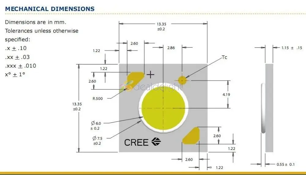 Специальное предложение 10 шт. Cree CXA1304 COB светодиодный светильник, натуральный белый 4500K теплый белый 3000K DC36V с или без держателя