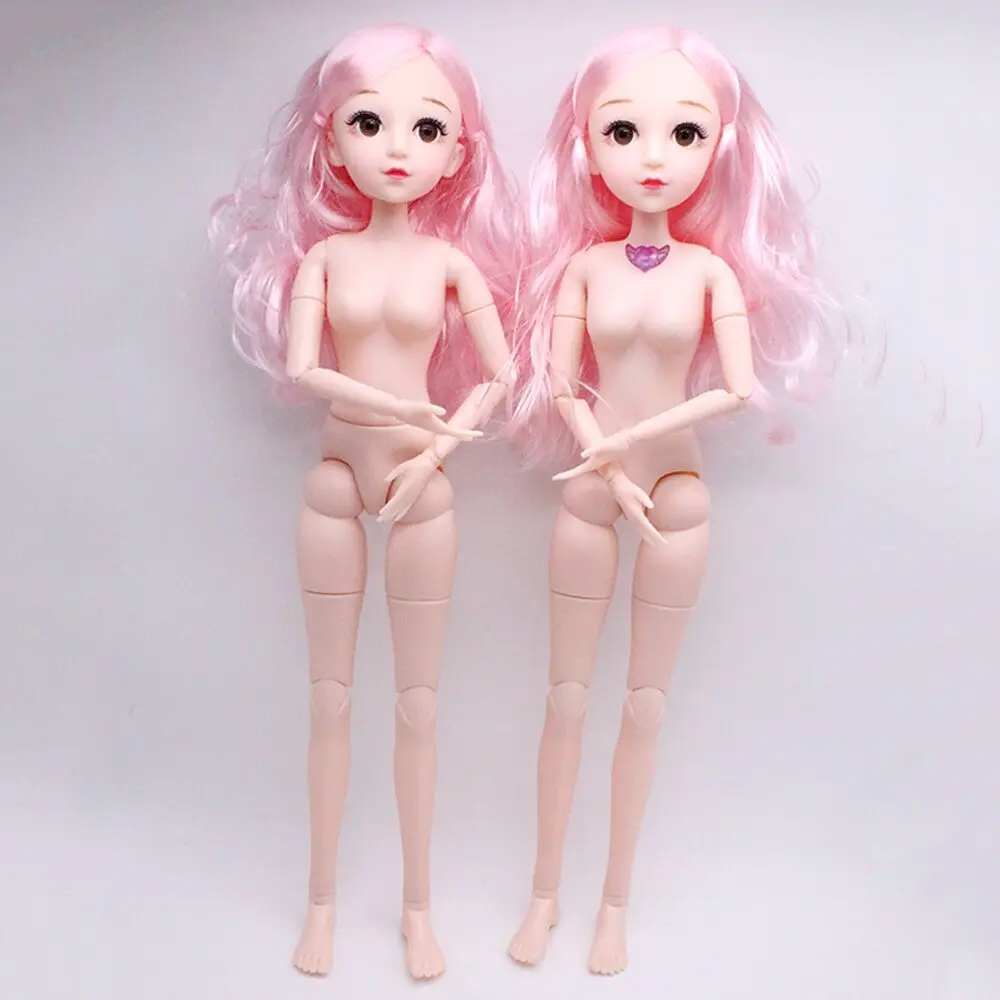 Pink 36 см кукла для макияжа BJD 23 шарнирная кукла платье DIY с 4D макияж глаз Обнаженная боди14 дюймов принцесса модные игрушки для девочек - Цвет: Pink