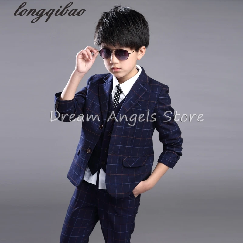 Костюмы в клеточку для мальчиков корейская мода 2016 года детские сценические
