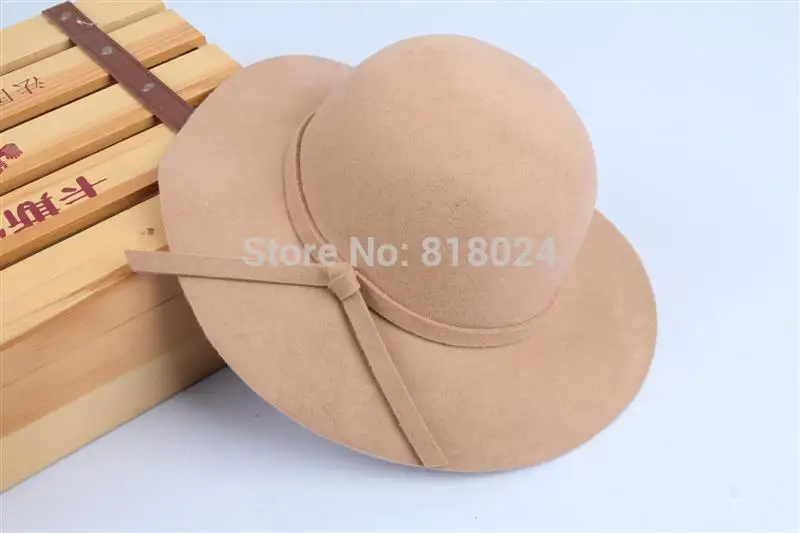 Детская фетровая шляпа с бантом 5 шт./Лот 100% шерсть|felt hat|kids fedorafelt wool hat |