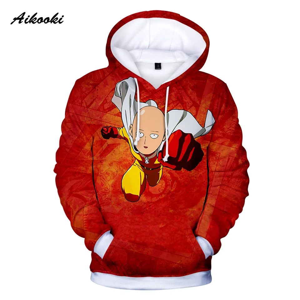Aikooki One Punch Man Hero Saitama Oppai 3D Косплей-костюмы с капюшоном куртка толстовки Размер для