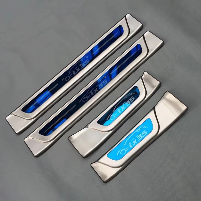 

stainless steel door sill strip for IX35 HYUNDAI 2018 Exterior Inner car-styling welcome pedal Scuff Plate cover Threshold Trim