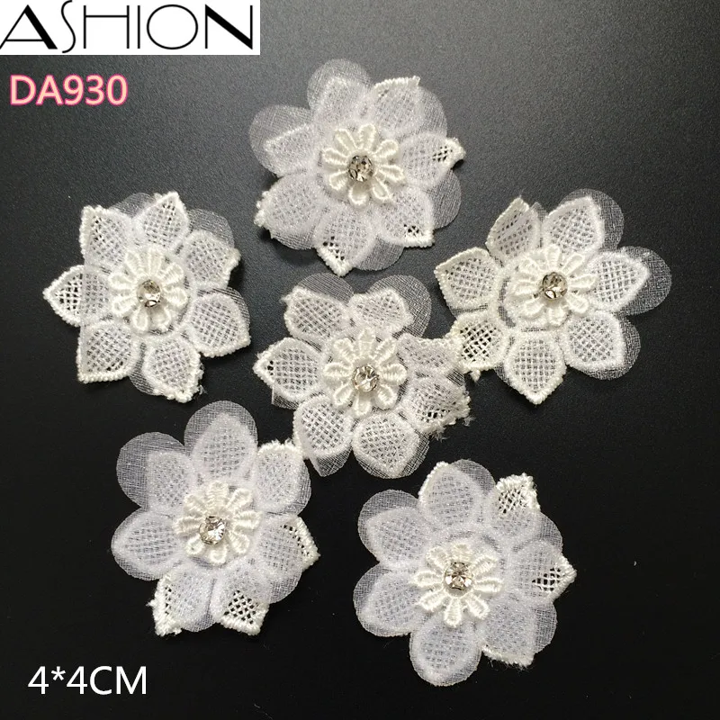 ASHION 4 стиля 20 шт. стразы 3D женское свадебное кружевное платье с цветочной вышивкой