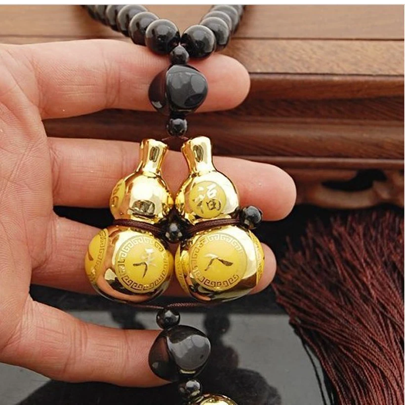 Модный автомобильный кулон аксессуары позолоченный двойной амулет для