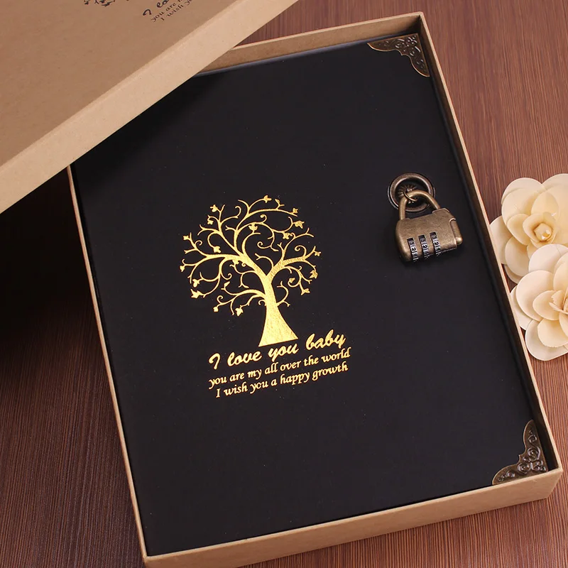 10-дюймовые бумажные фотоальбомы сделай сам альбом с кодовым замком подарки для