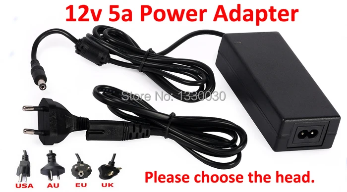 Electric 12V 60w High Pressure Car Washer Portable Washing Tool Pump + 12v 5a Power Adapter Set 90102|adapter circuit|adapter playeradapter ac |