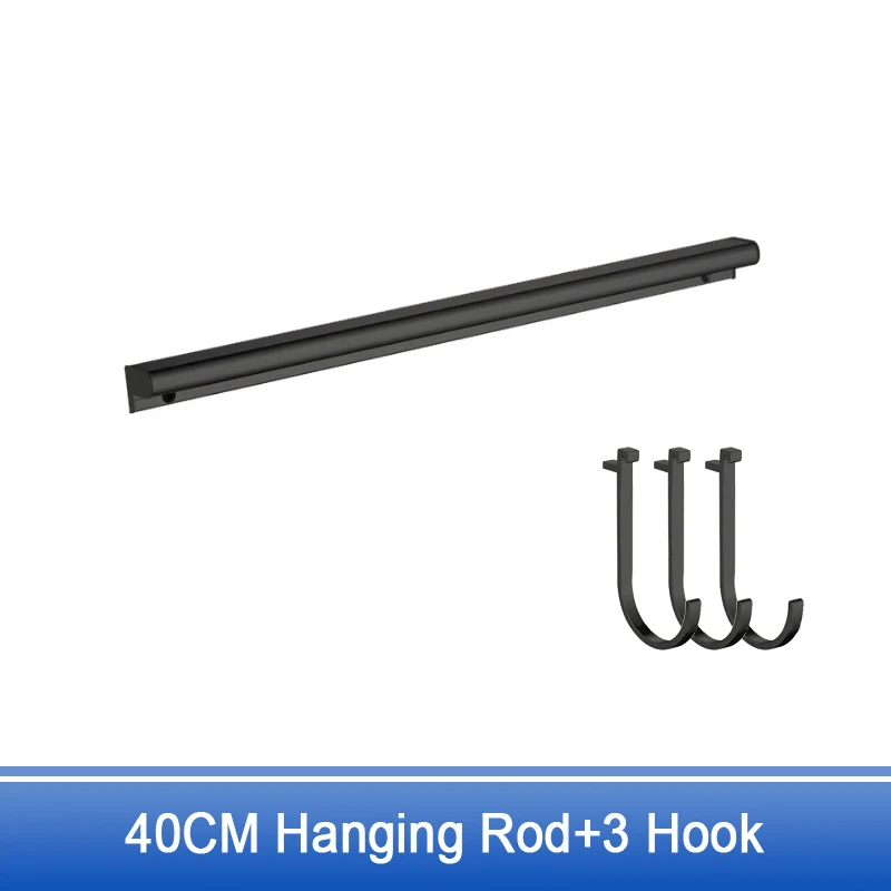 40CM Hanging Rod DIY кухонный стеллаж для хранения, настенная кухонная полка, крышка для горшка, подставка для специй, держатель для посуды, крестообразная трубка, кухонный Органайзер, инструменты - Цвет: 40CM Hanging Rod