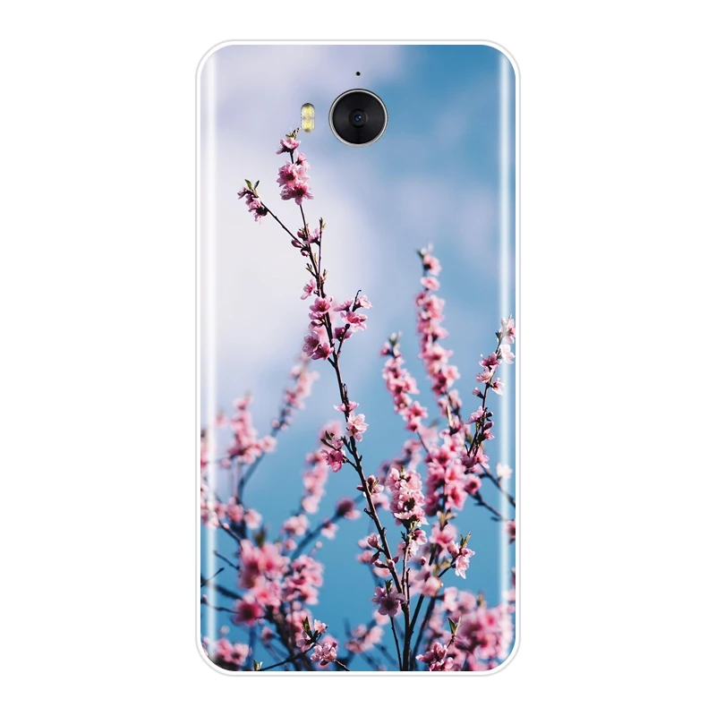 Phone Case For Huawei Y3 Y5 Y6 II Y7 Pro Soft Silicone Pink Flower Sakura Back Cover Prime 2017 2018 Y9 2019 | Мобильные телефоны и