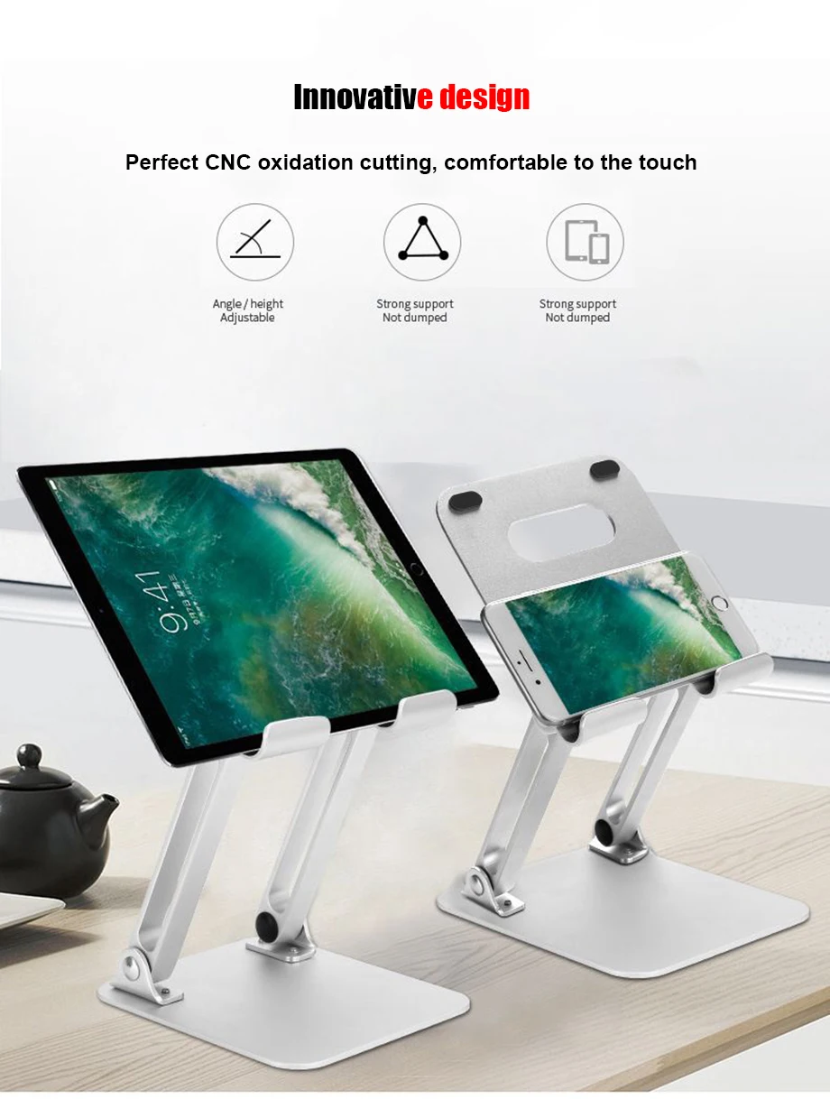 ARVIN алюминиевый планшетный ПК держатель Подставка для iPad Air Mini Pro 10,5 12,9 samsung планшет складной настольный Ленивый Кронштейн Поддержка
