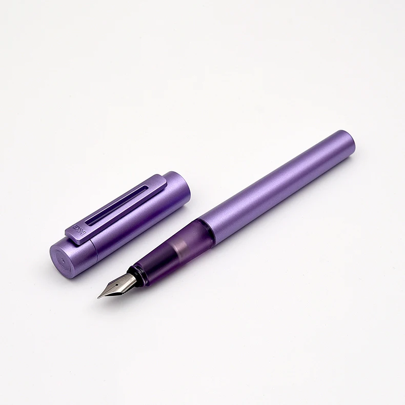 Charming Purple Fountain Pen Ink Set for Lady 0.38mm EF Stainless Steel Nib Plastic Ergonomic Writing Pens with Gift Case | Канцтовары