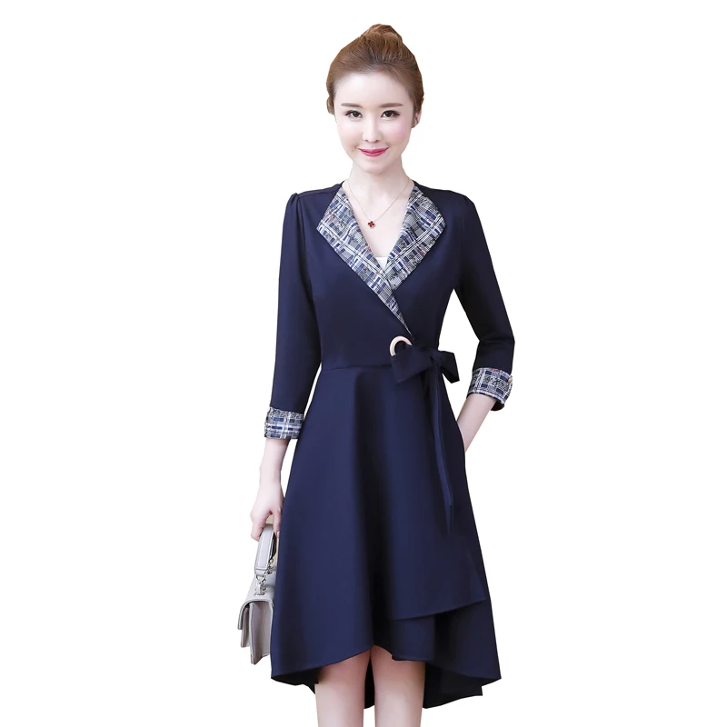 Женское платье в обтяжку модель 2019 года весна-осень однотонное модное