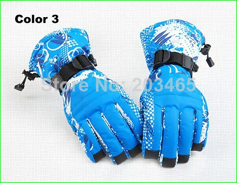 color 3 SG05 Водонепроницаемые зимние перчатки, зимние перчатки для езды на мотоцикле, лыжах, сноуборде, черные уличные перчатки - Цвет: color 3