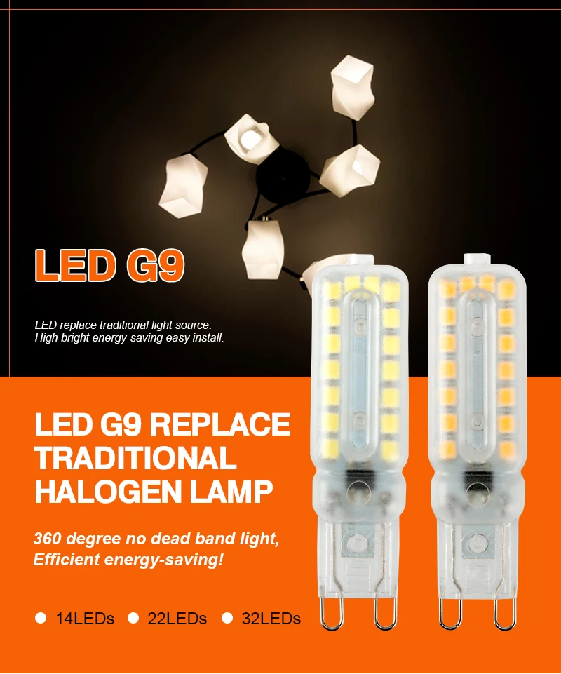 G9 светодиодный 220V 14 светодиодный s 22 светодиодный s 30 светодиодный s светодиодный G9 светильник светодиодный лампы SMD 2835 Светодиодный G9 светильник заменить 20 Вт/40 Вт/60 Вт галогенная лампа светильник