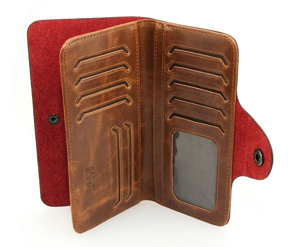 Длинный кожаный чехол бумажник ZENTEII с отделением для карт|card case|wallet card casewallet |