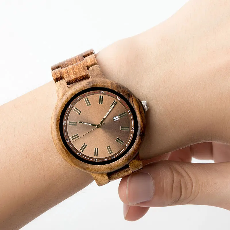 Часы мужские деревянные в стиле милитари подарок для мужчин Роскошные наручные