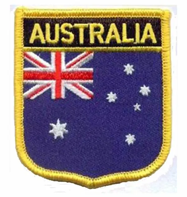Патчи с австралийским флагом/значки вышивкой 3 &quotграница мерроу и ПВХ подложка