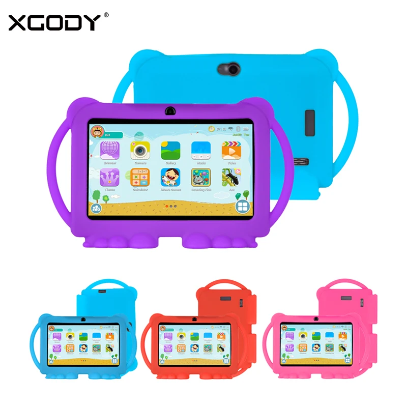 XGODY планшет с 7 дюймовым экраном Android 8 1 ГБ 16 1024x600 HD силиконовый чехол Wi Fi|Планшеты| |
