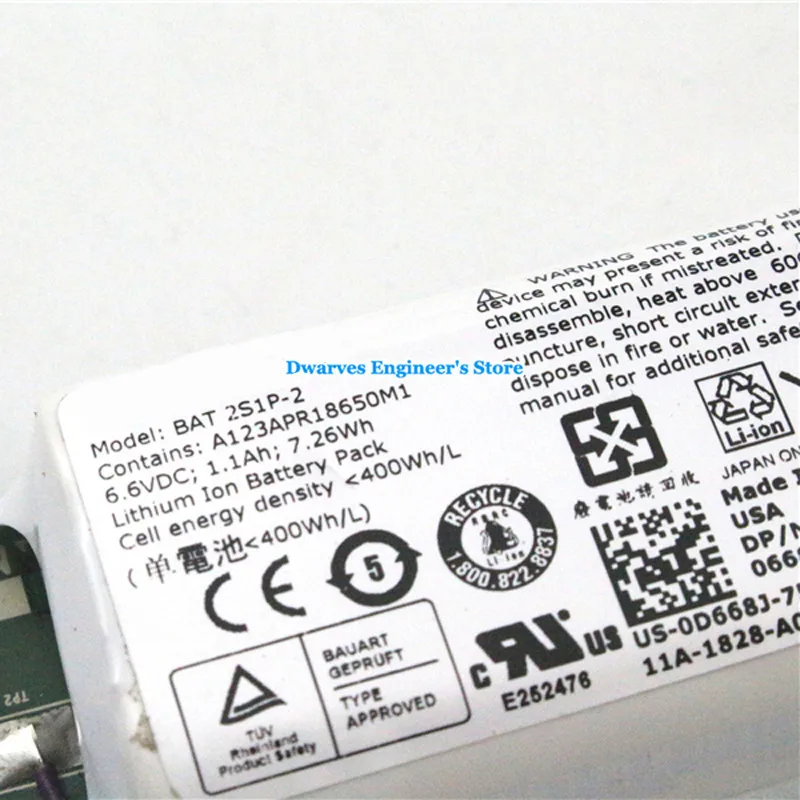 Оригинальный летучей мыши 2S1P-2 контроллер Raid Батарея для Dell PowerVault MD3600f MD3620f MD3220i