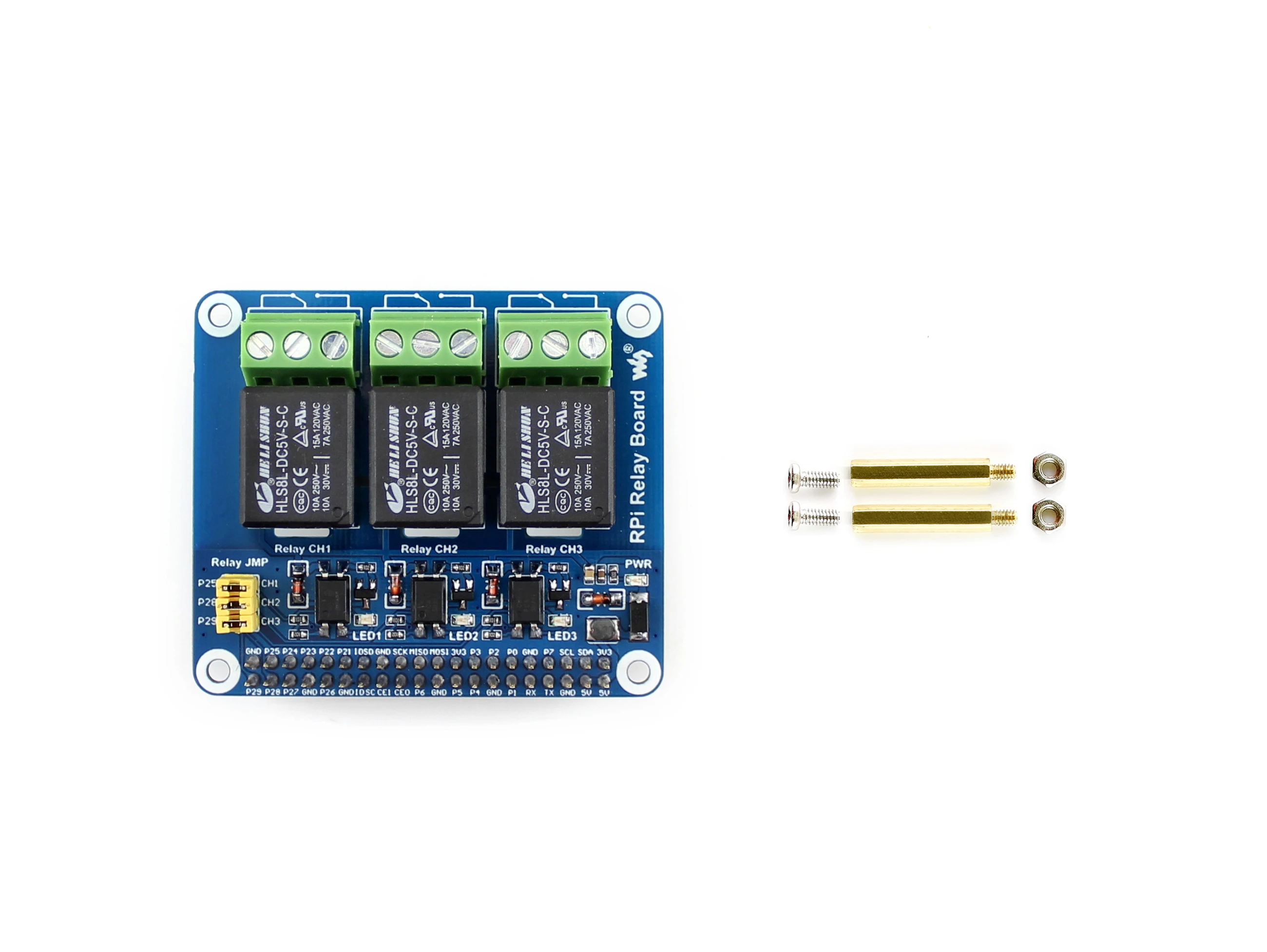 Waveshare Power Relay Board Raspberry Pi Expansion Board,for Raspberry Pi A+/B+/2B/3B/3B+ for Home Automation Intelligent respeaker 4 mic array for raspberry pi is a quad microphone expansion board