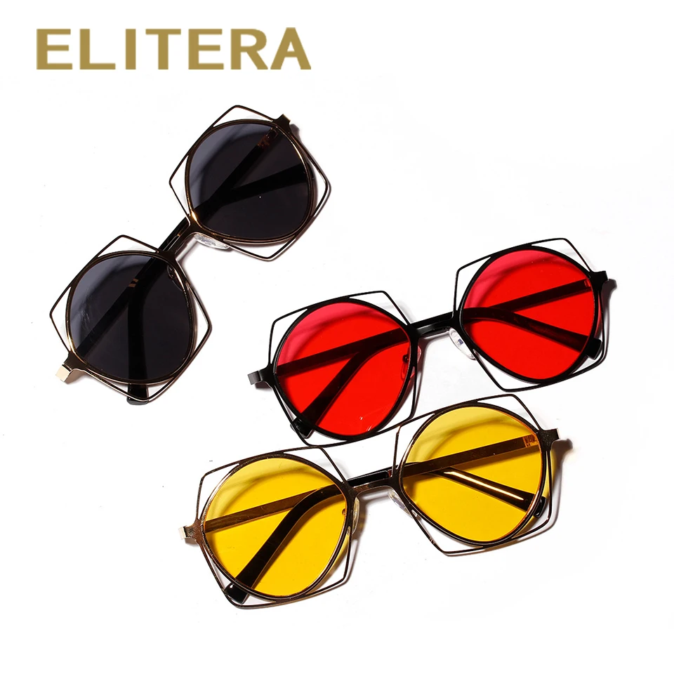 ELITERA брендовые модные двойные обода металлические оправа квадратные очки