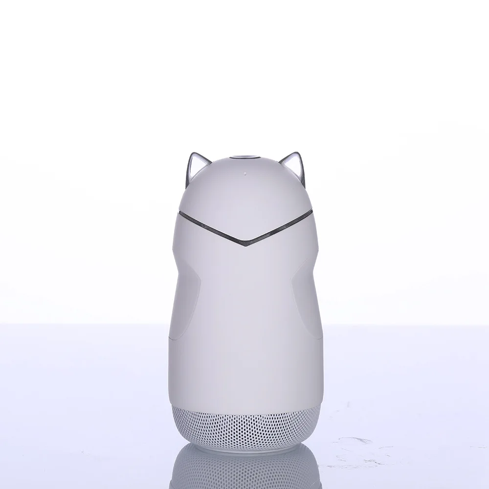 Милый Кот Bluetooth динамик мини беспроводной портативный светодиодный светильник стерео музыкальная Колонка звуковая коробка Наружная TF карта воспроизводит звонки в режиме Hands-free - Цвет: Белый