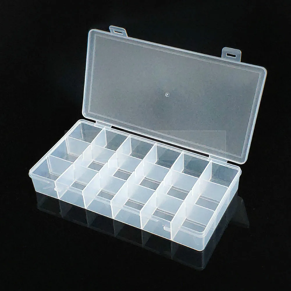 Контейнер 18 сетки Пластик коробка практический регулируемый отсек ювелирные