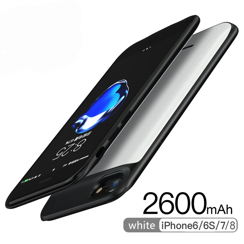For iPhone 6 6S 7 8 Чехлы для зарядного устройства для iPhone 6 6s 7 8 Plus 2600/7500 mAh Чехол для внешнего зарядного устройства - Цвет: For iPhone 6 6S 7 8